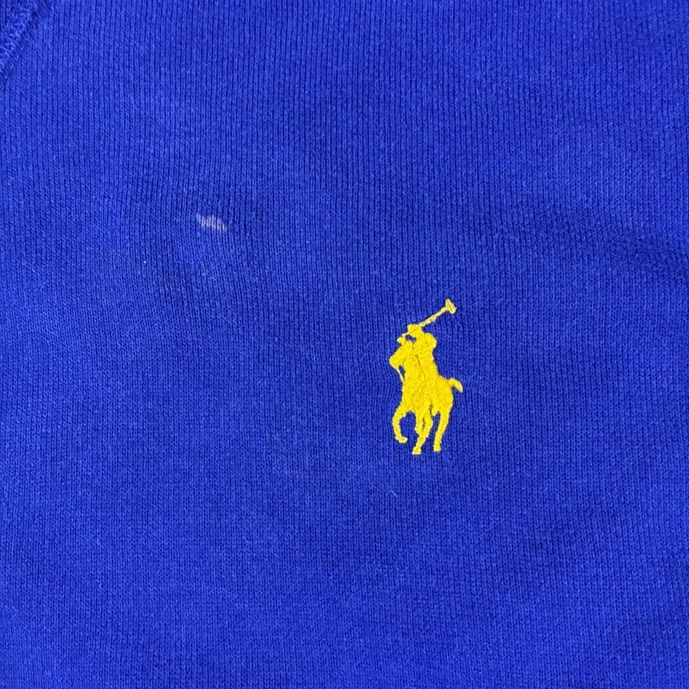 Polo Ralph Lauren Mens Royal Blue Crewneck Sweatshirt Yellow Pony Size Large